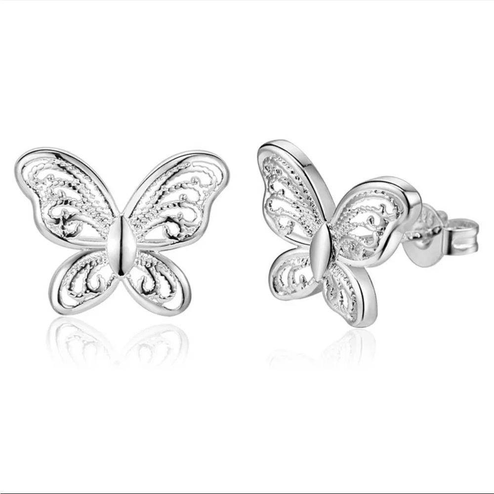 Sterling Silver Butterfly Earrings